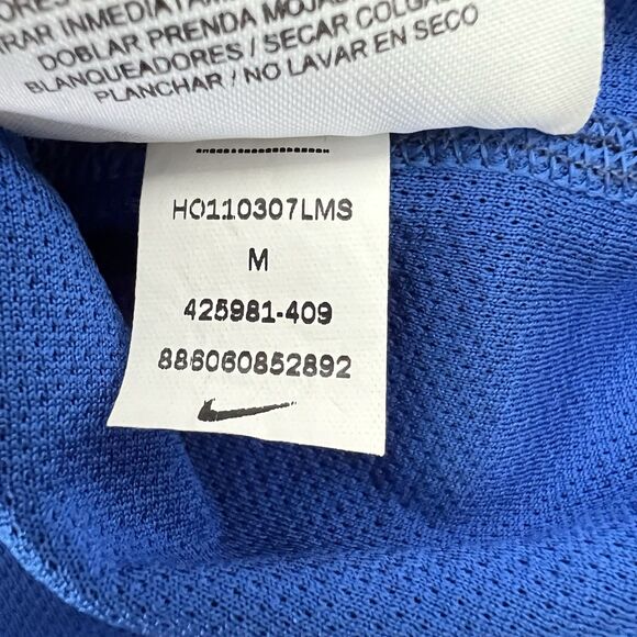 Nike Shirt M Blue Running Wool Half Zip Pullover Cold Weather Performance Wear - Picture 10 of 12